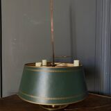 Lamp bouillotte bronze lampshade in sheet style empire mid-twentieth