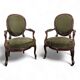 Pair of Louis XV style armchairs in mahogany