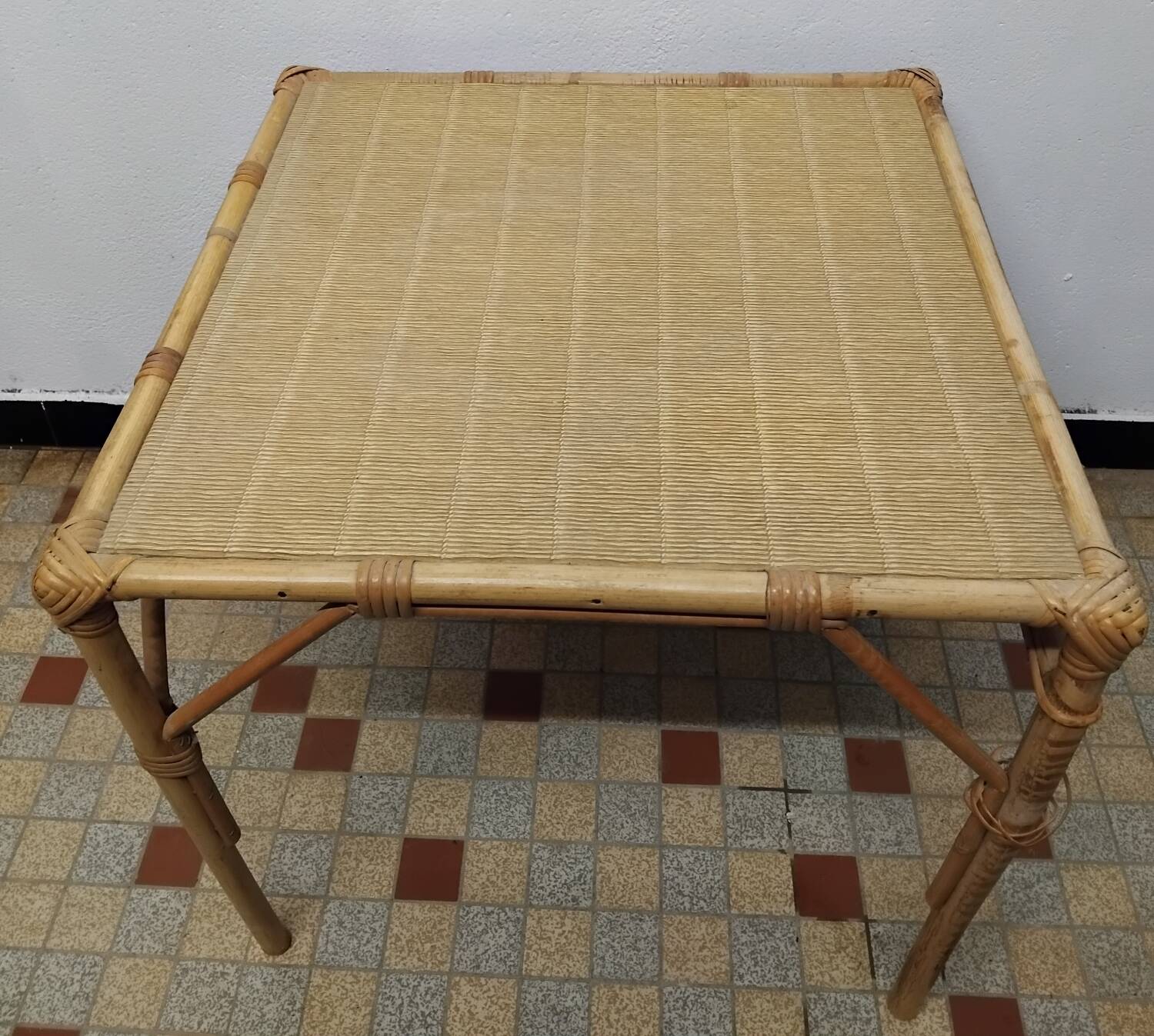 Set of 3 Vintage Rattan Coffee Tables