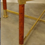 Brass coffee table with glass top