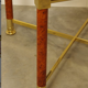 Brass coffee table with glass top