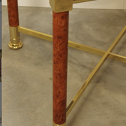 Brass coffee table with glass top
