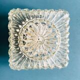 Square ceiling light in chiseled glass