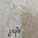 Still life with spring flowers, signed Jafé and dated on the back 1969