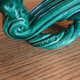 Vallauris 3-light candleholder in green earthenware