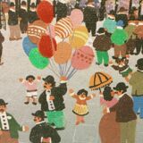 Parisian scene by Patrick Benet-oil on canvas