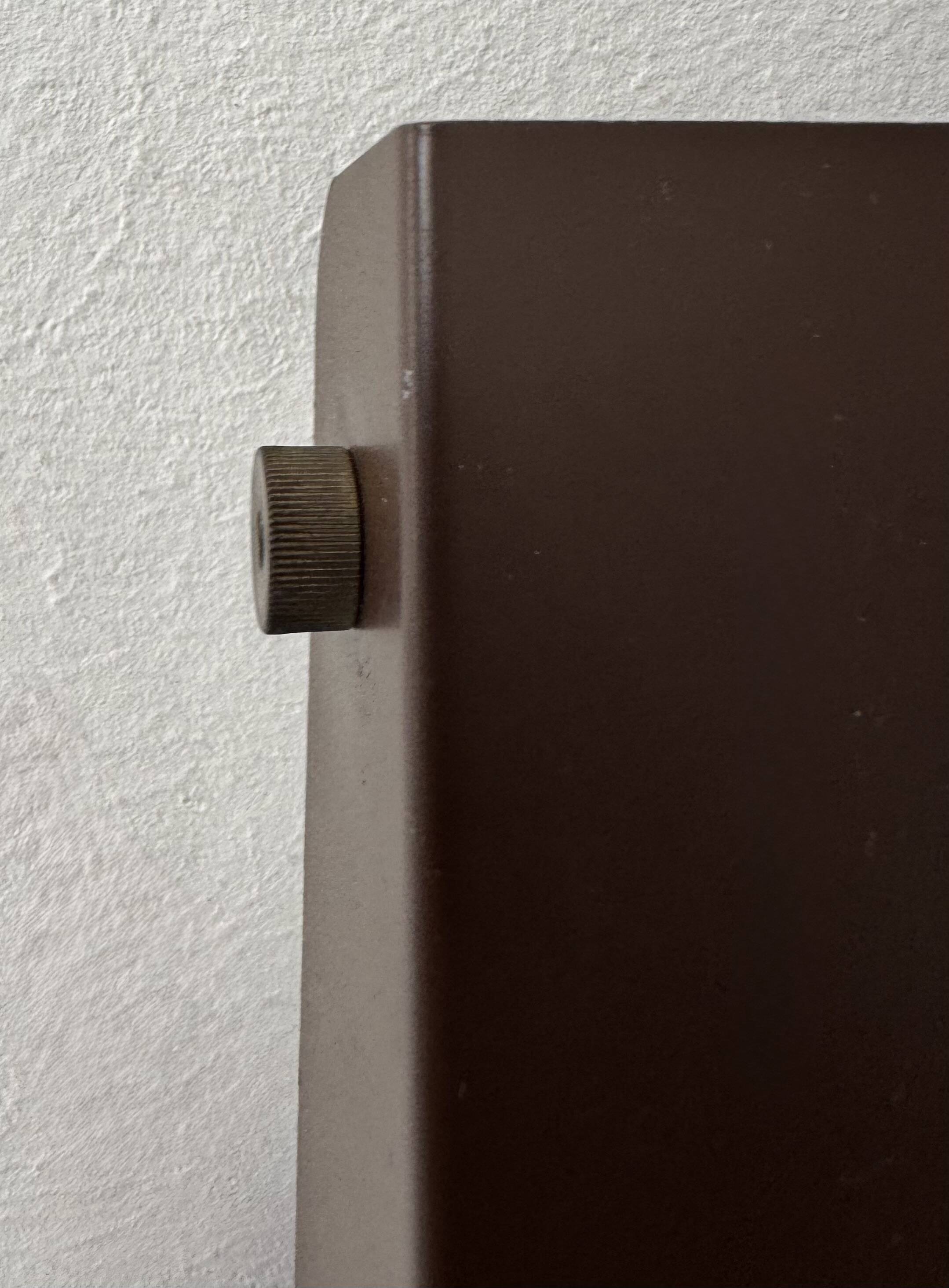 Vintage adjustable wall light, brown painted metal, Denmark, 1970