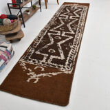 3x13 unique anatolian vintage runner rug,101x398cm
