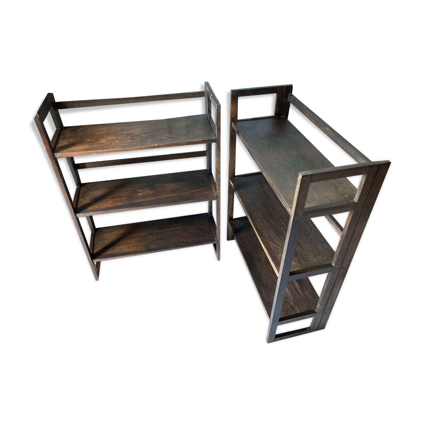 Vintage plant rack duo