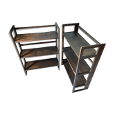 Vintage plant rack duo
