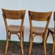 Série de 6 chaises de bistrot restaurant ancienne vintage- 1950s