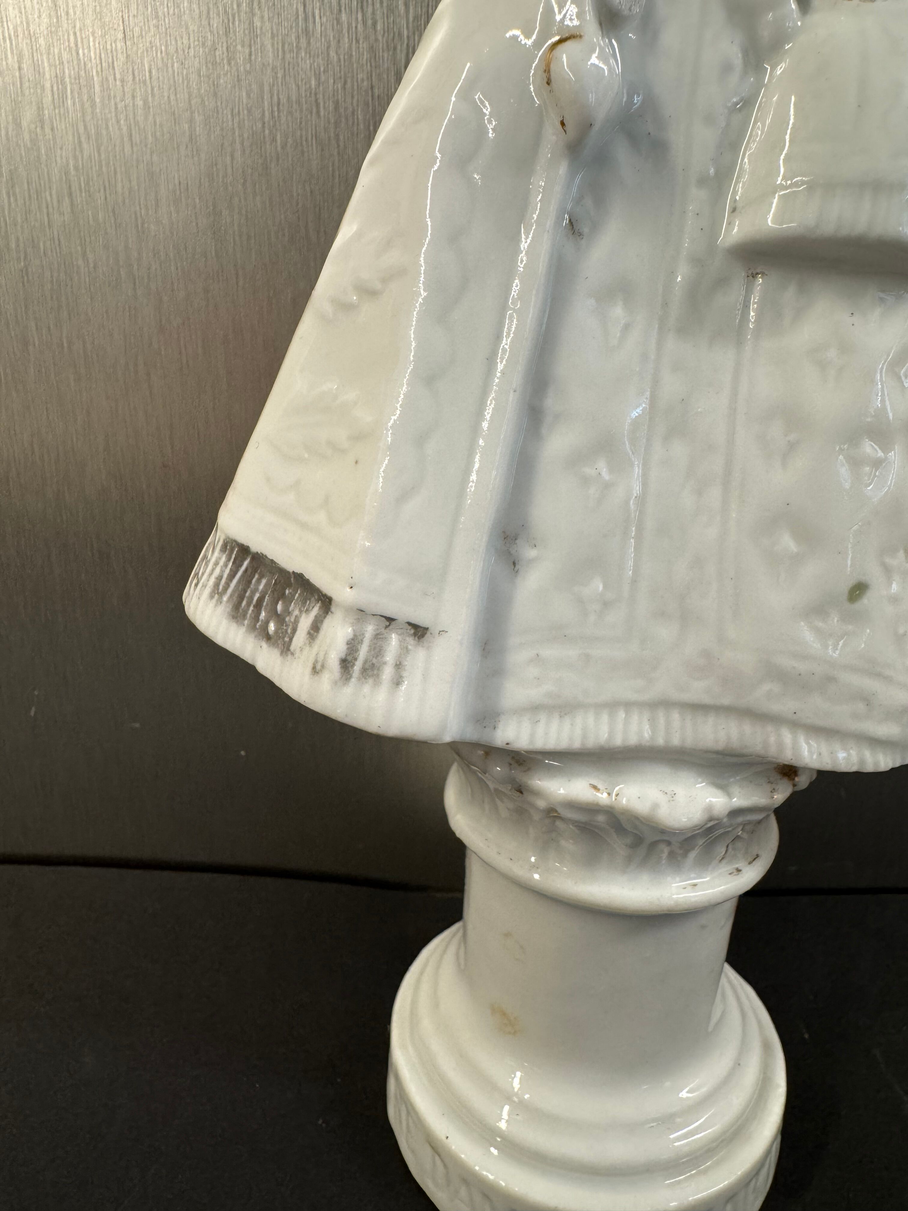 Statue of Notre Dame de Chartres signed MP