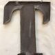 Letter sign early 20th in zinc T