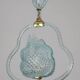Charming Light Blu Murano Glass Chandelier by Barovier e Toso, 1950s