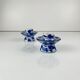 Set of 2 blue and white porcelain candlesticks, 20th century.