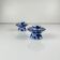 Set of 2 blue and white porcelain candlesticks, 20th century.