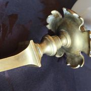 Bronze wall light with opaque glass tulip 1900
