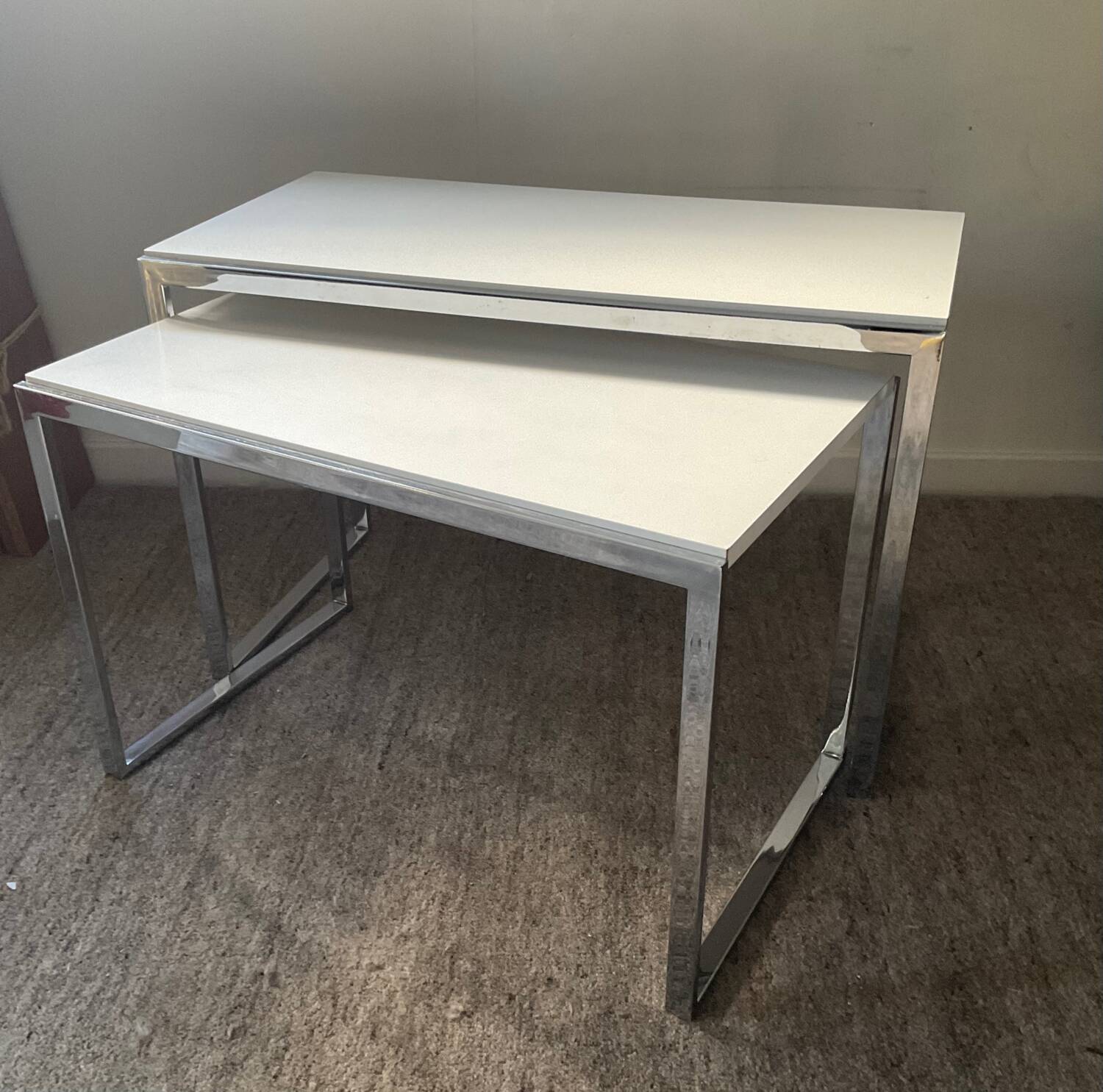 Pair of vintage 70s nesting tables