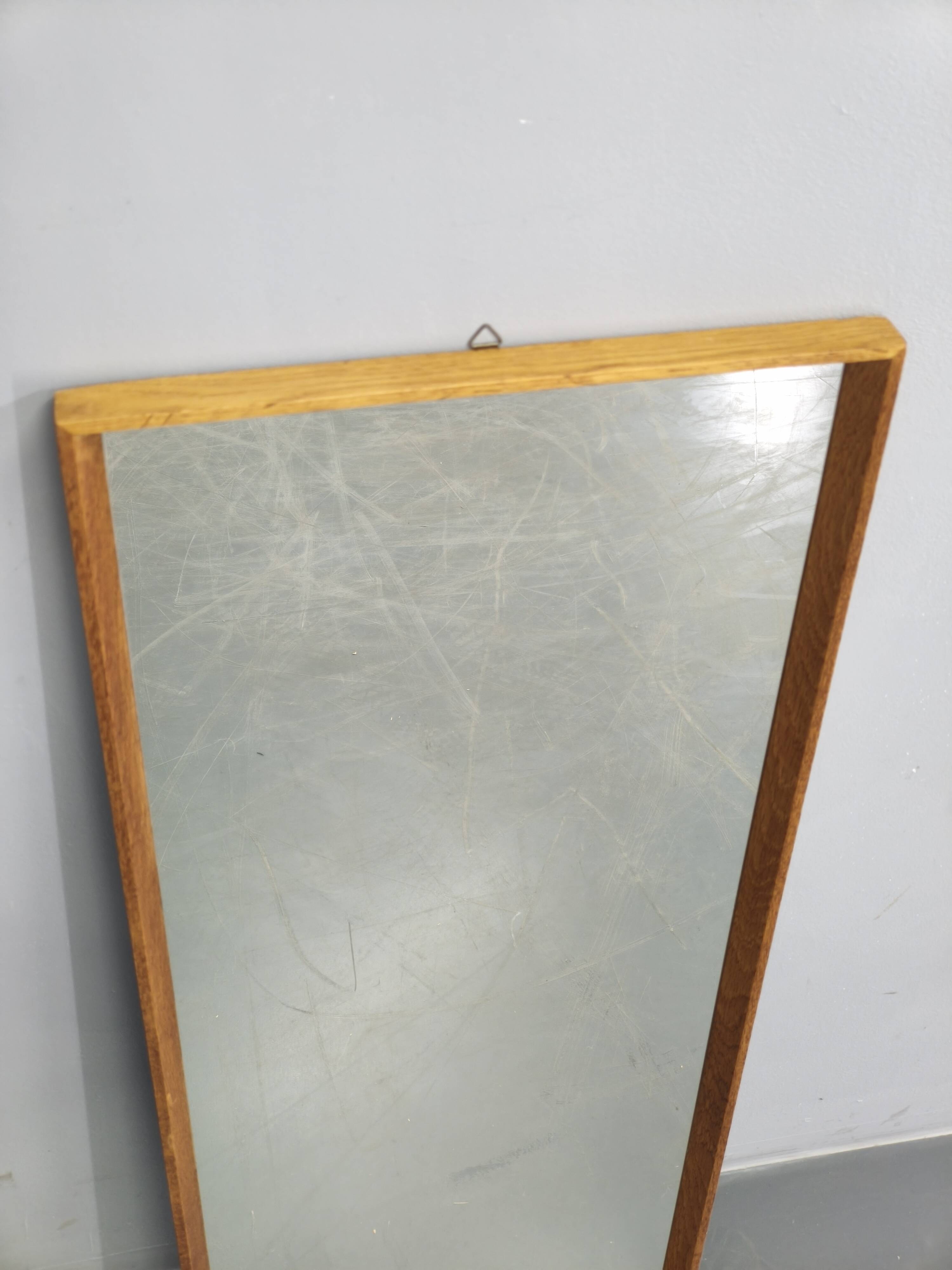 Danish Wall Mirror in Oak from the Mid-Century, 1960s