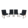 Chrome & Rosewood armchairs, Gordon Russell, United Knigdom, 1970s.