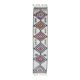 1970s Natural White Geometric Turkish Hand-Knotted Runner 80x365