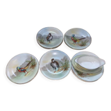 Set of 12 plates with ceramic saucière