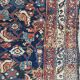 Handmade old Kurdish Persian carpet 135x276 cm