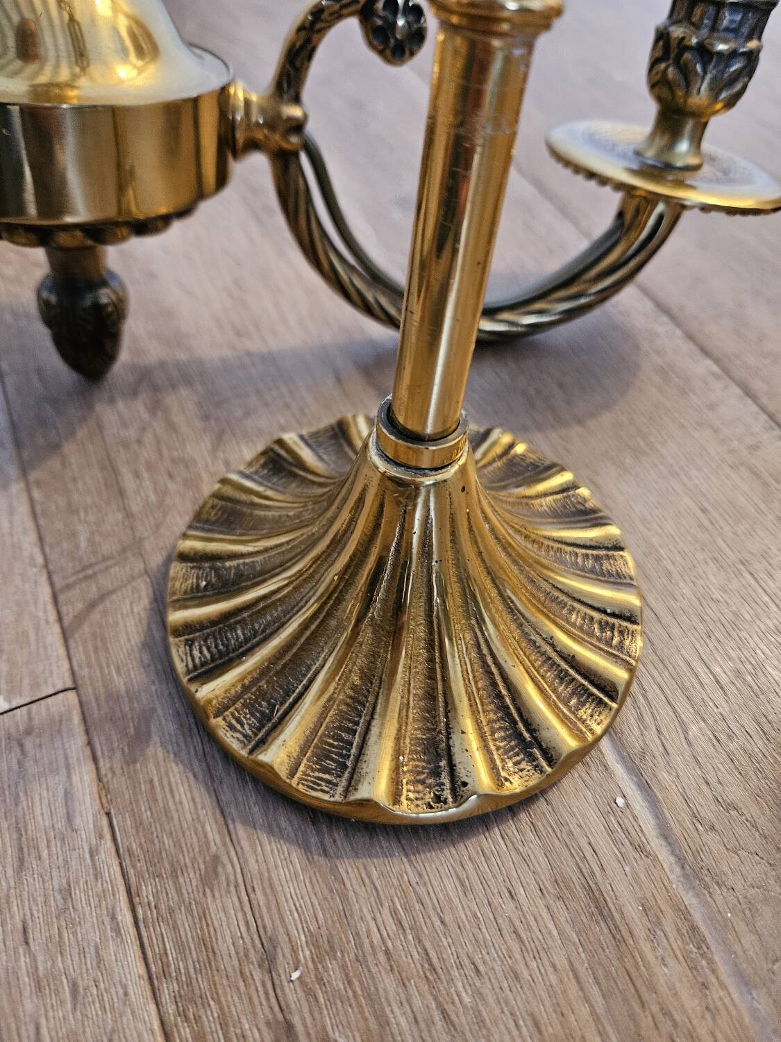 Louis XV style 3-light bronze chandelier