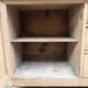 Antique English two-body buffet in solid pine (renovated)