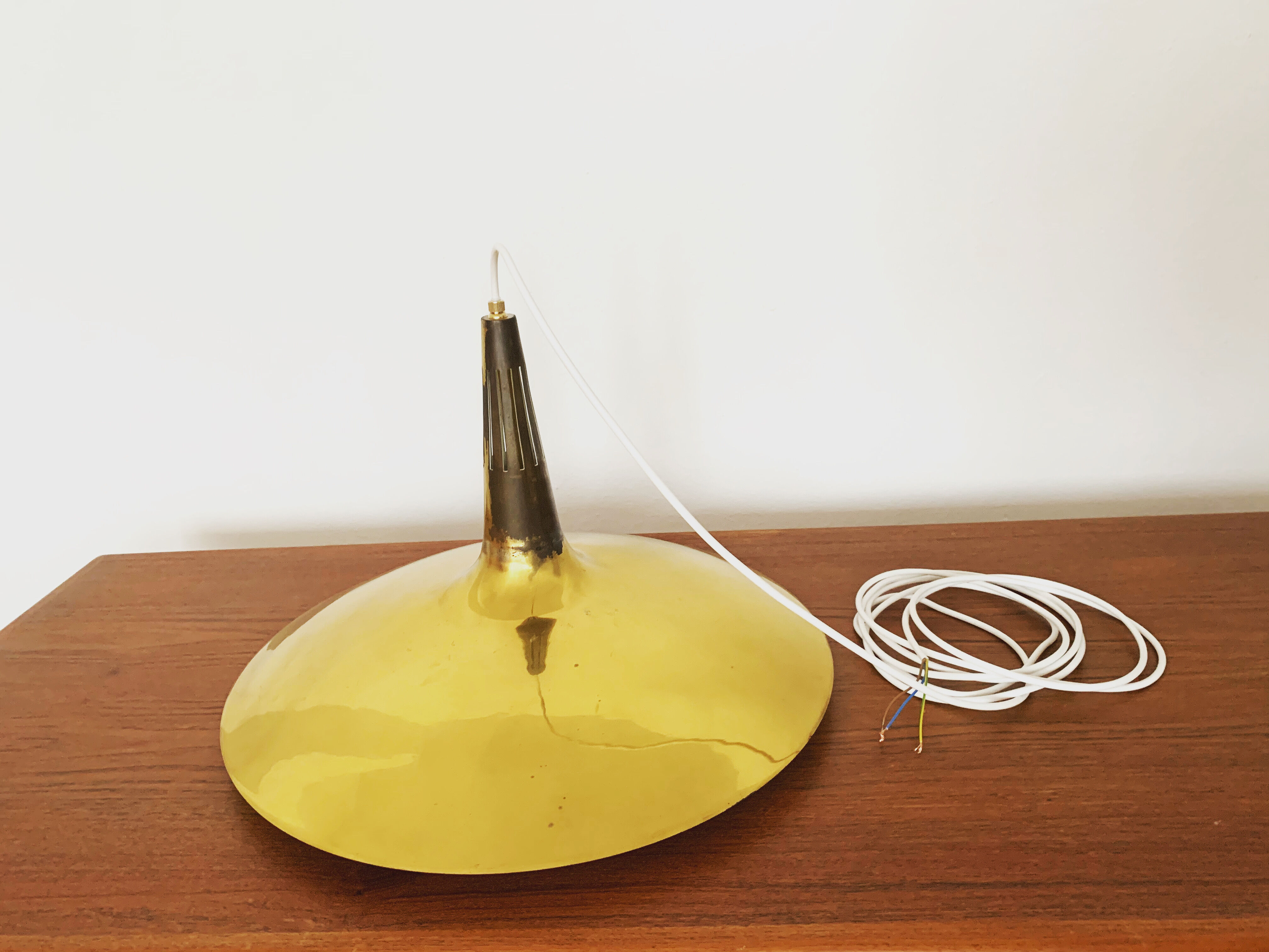 Swedish Mid-Century Modern brass pendant lamp
