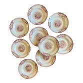 Set of 9 old ironstone hollow plates - Jardinière de Saint Amand