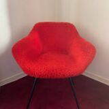 pair of Moumoute armchairs from the 50s