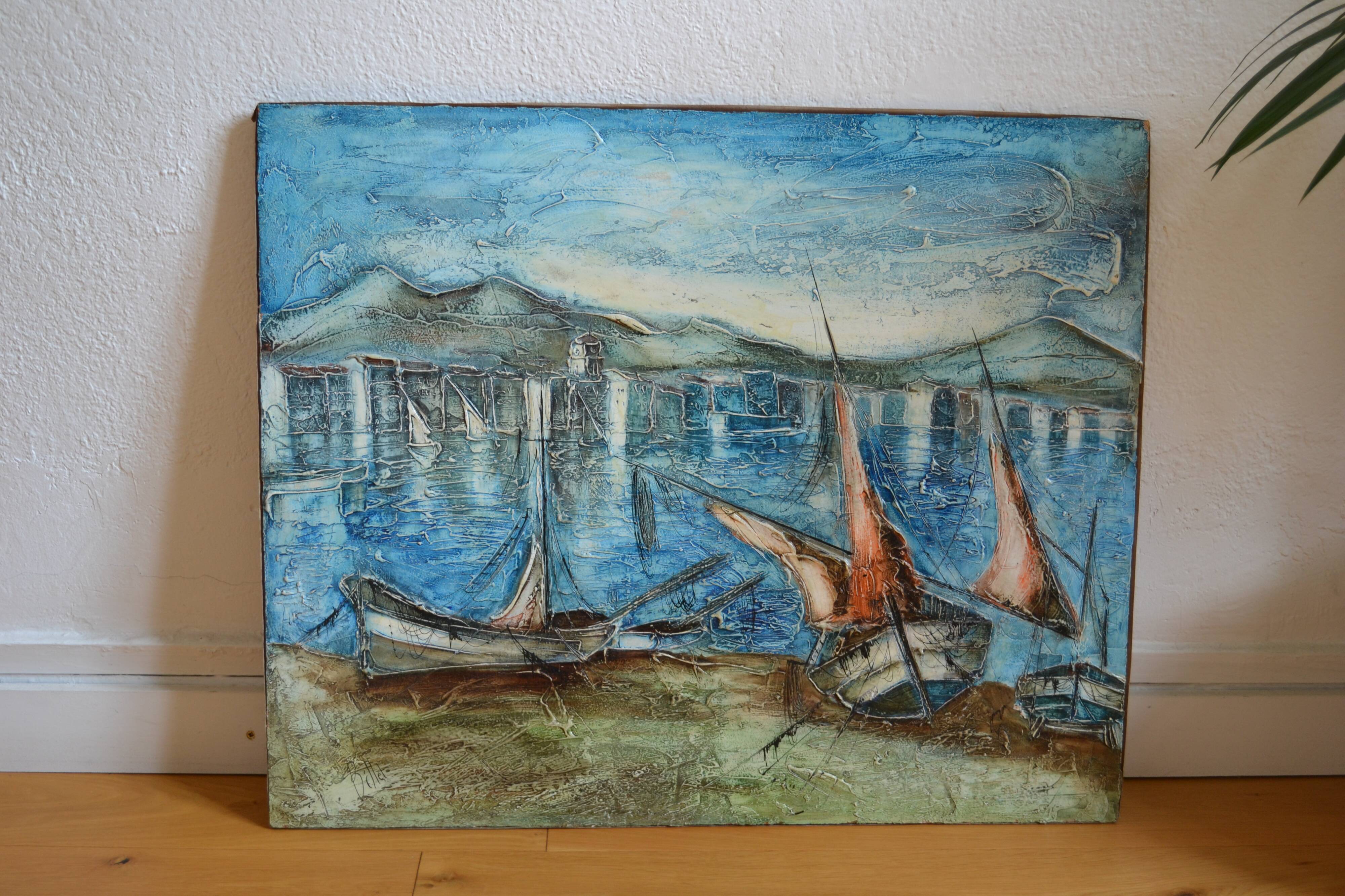 Ticket “Port in the Mediterranean” (La Ciotat?) HSP painting