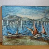 Ticket “Port in the Mediterranean” (La Ciotat?) HSP painting