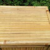 Pair of bamboo bedside tables