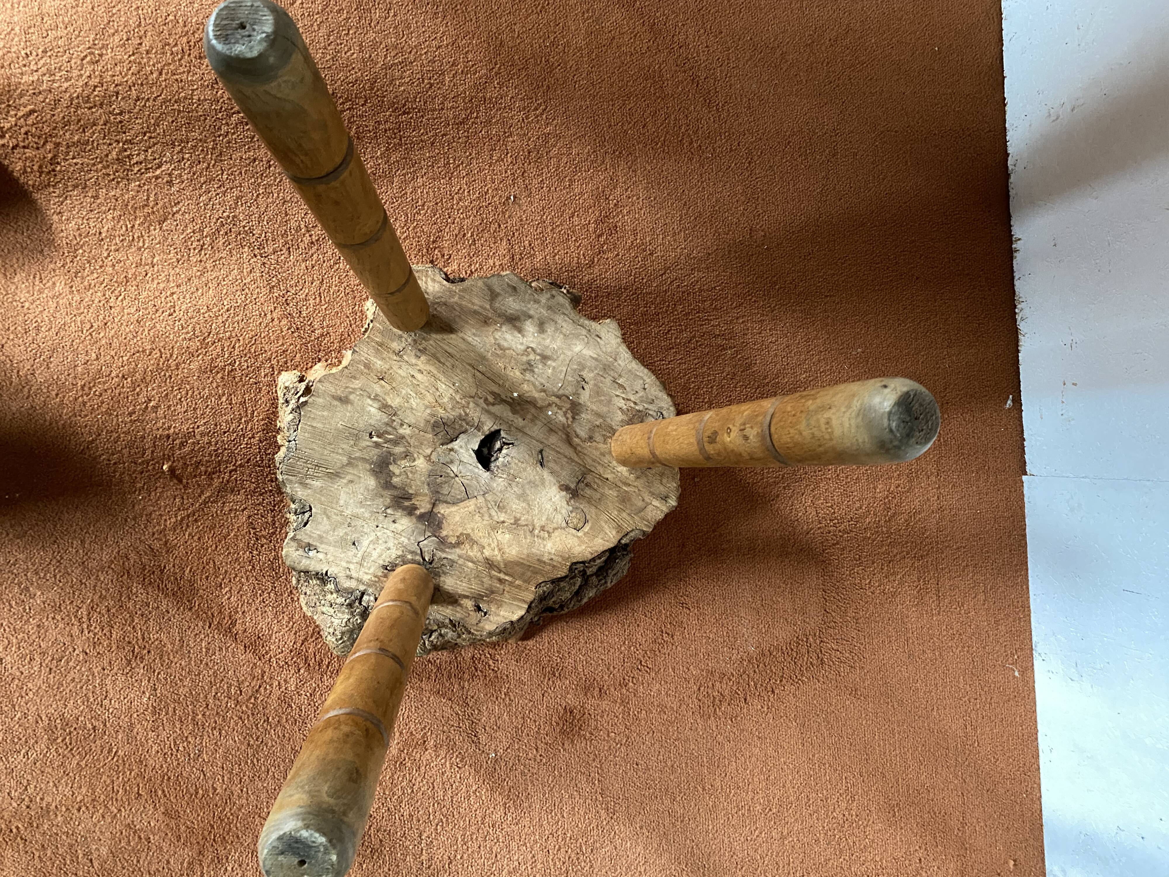 Brutalist tripod stool