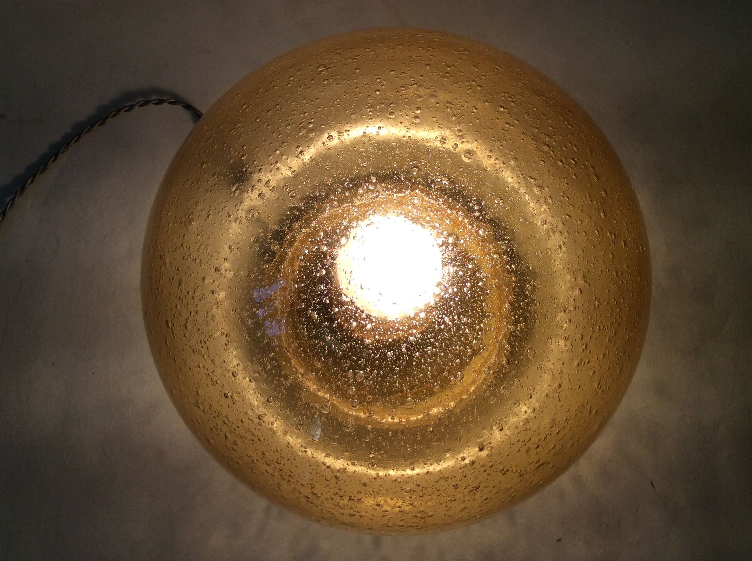 Vintage bubbleglass ceiling