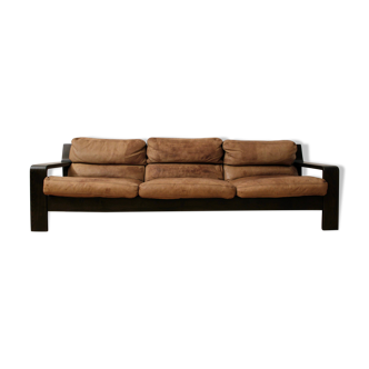 Leather three-seater lounge sofa by Rolf Benz