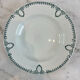 Lot de 4 Assiette creuse en faïence, décor frise verte, st Amand