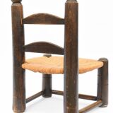 Mulched low chair, known as fireplace chair brutalist style