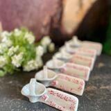 Set of 6 vintage porcelain knife holders