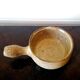 Beige glazed terracotta caquelon