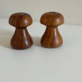 Vintage wooden salt and pepper shaker set