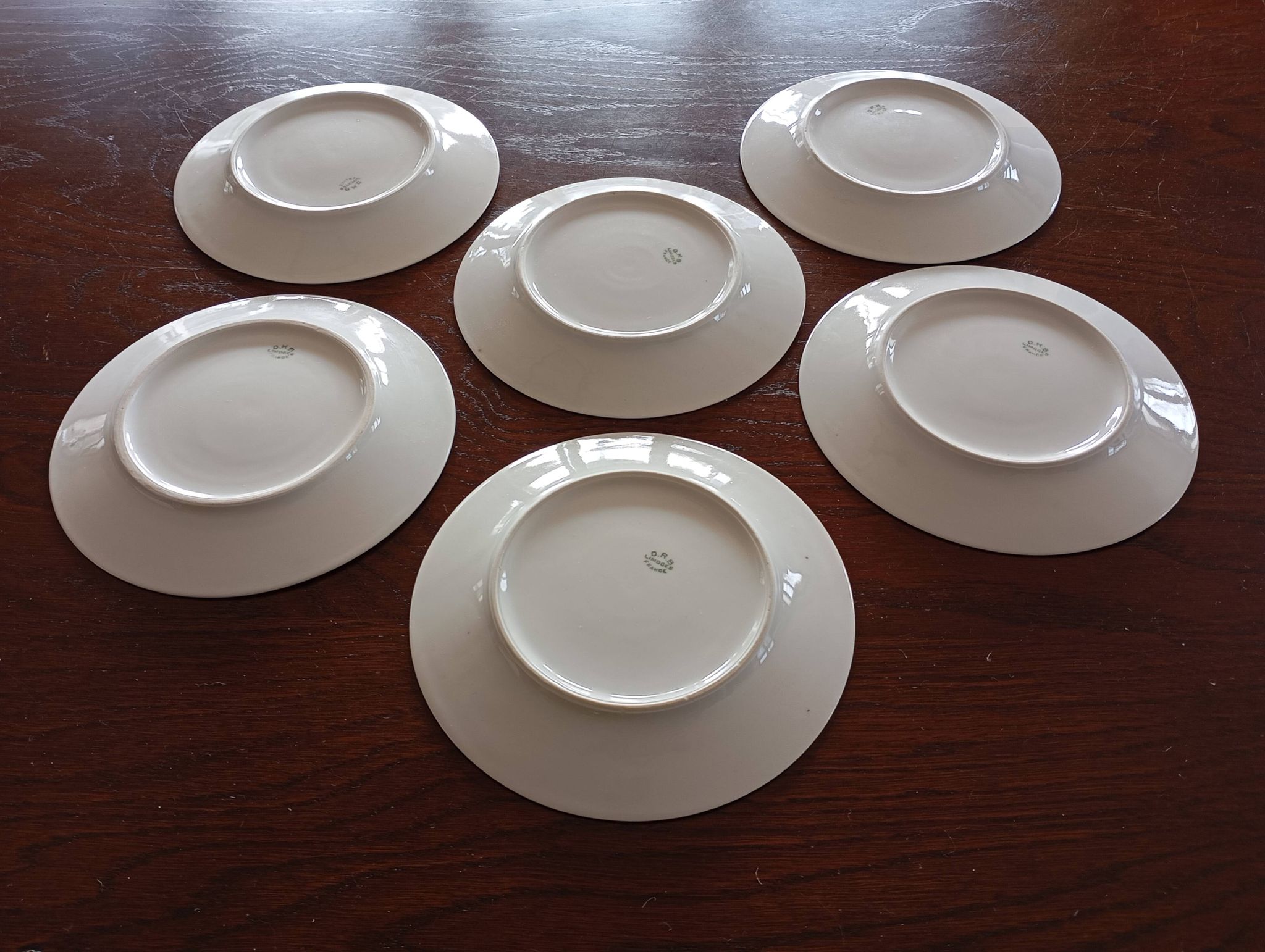 12 assiettes à dessert Descotte Reboisson & Barranger (D.R.B.) Limoges