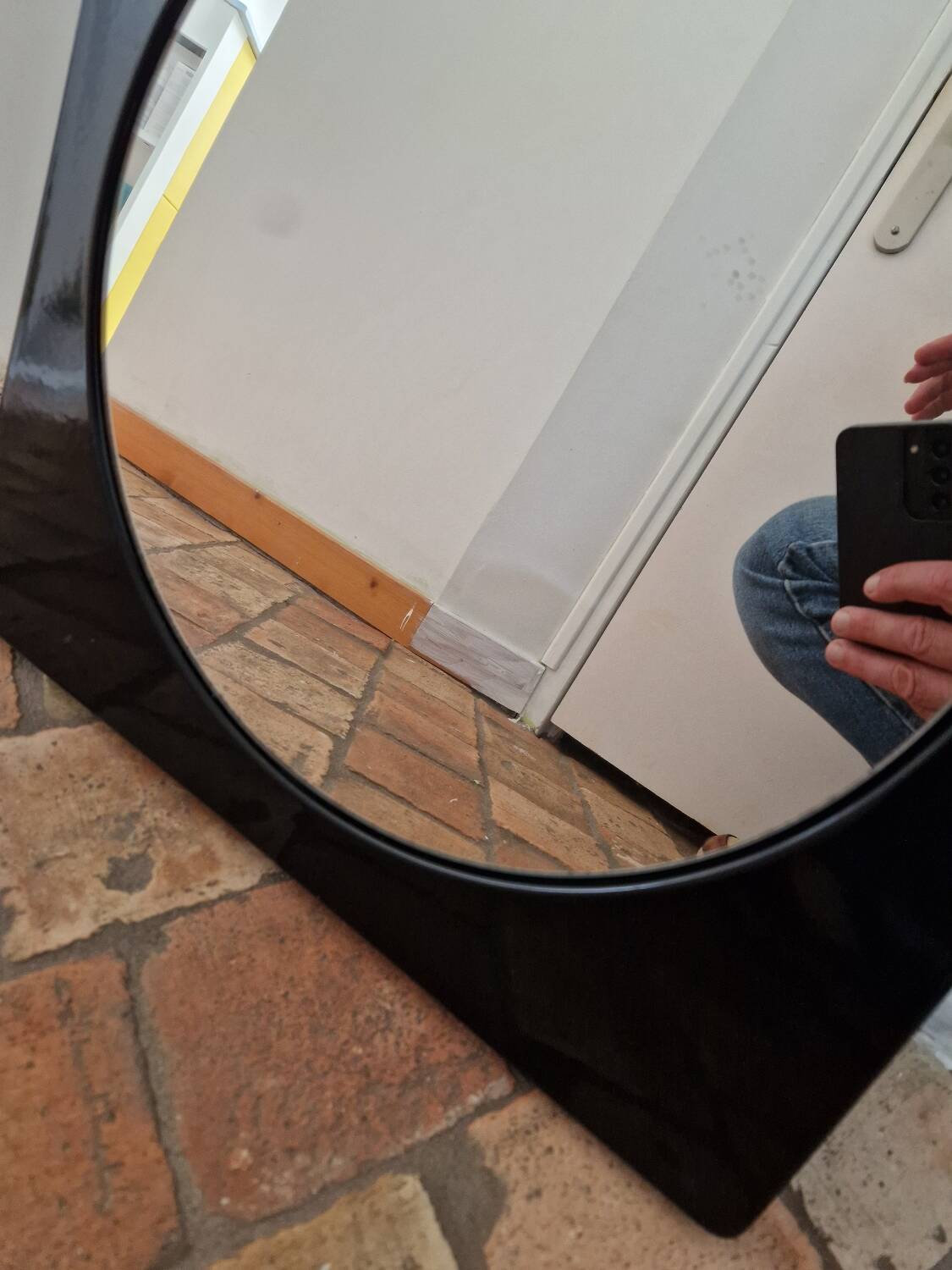 Old 60s Mirror in enamelled sheet metal