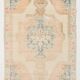 Cream & Green Oriental Persian Rug, 135x221Cm