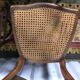Suite de 6 chaises Louis Philippe en noyer et cannage 19eme