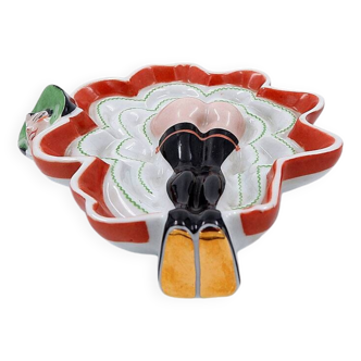 Painted porcelain pocket tray "Les Naturistes" Paris 1956/57