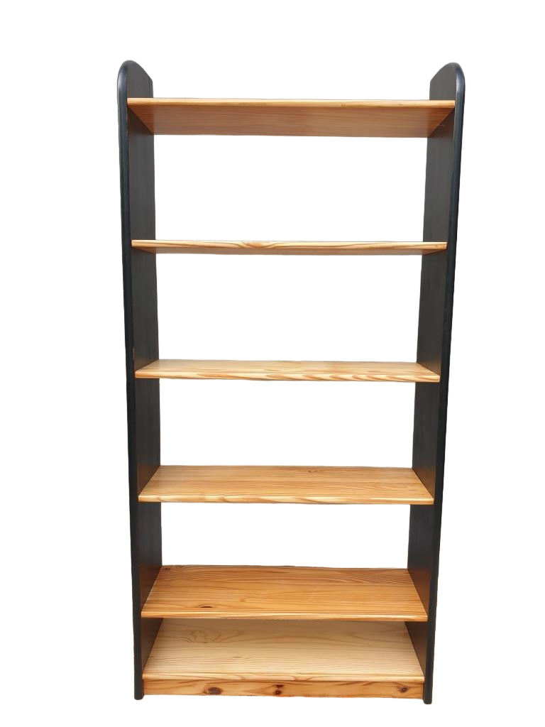Black two-tone pine shelf