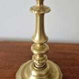 Two gilded bronze candlesticks, 19th century